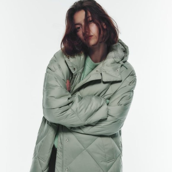 ZARA LONGLINE QUILTED JACKET - Picture 11 of 11